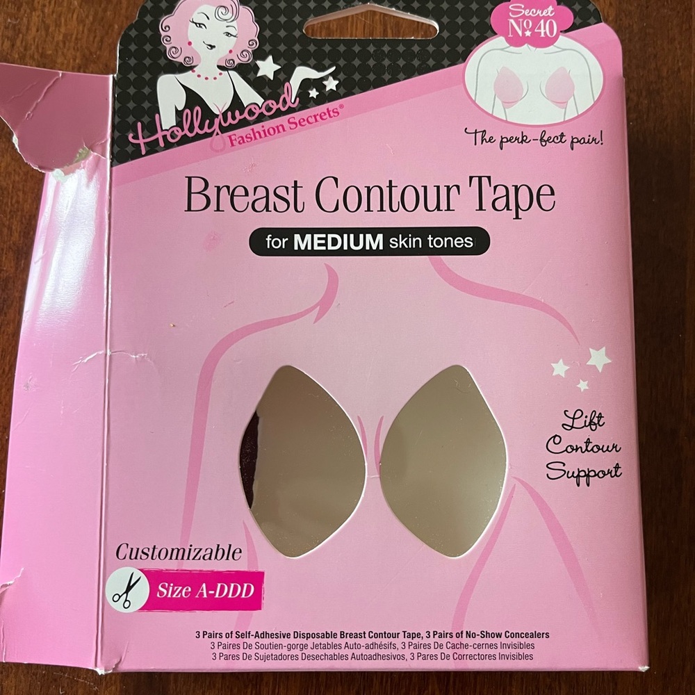 Hollywood Fashion Secrets! Breast contour, tape for medium skin tones